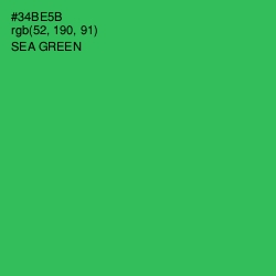 #34BE5B - Sea Green Color Image